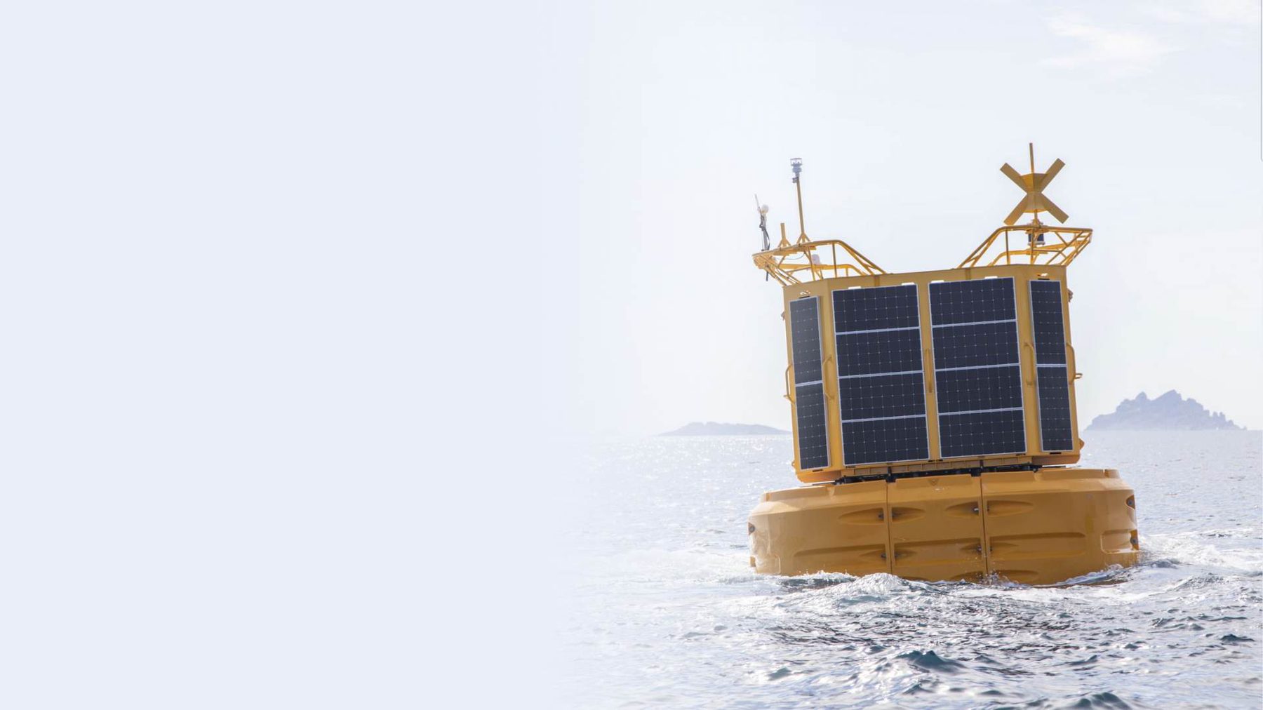 Data buoy monitoring a marine protected area